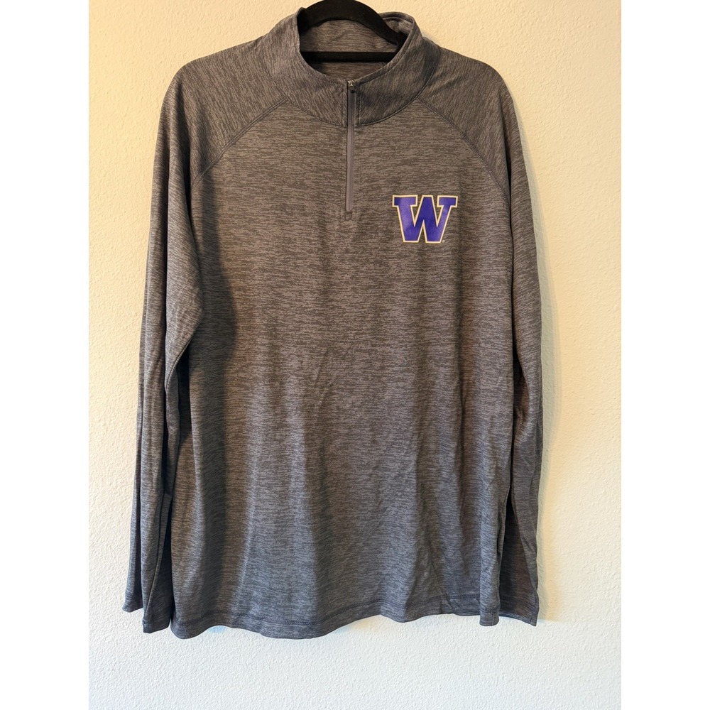 University of Washington Huskies Captivating Knit Pullover Shirt XL Zip L/S NWOT